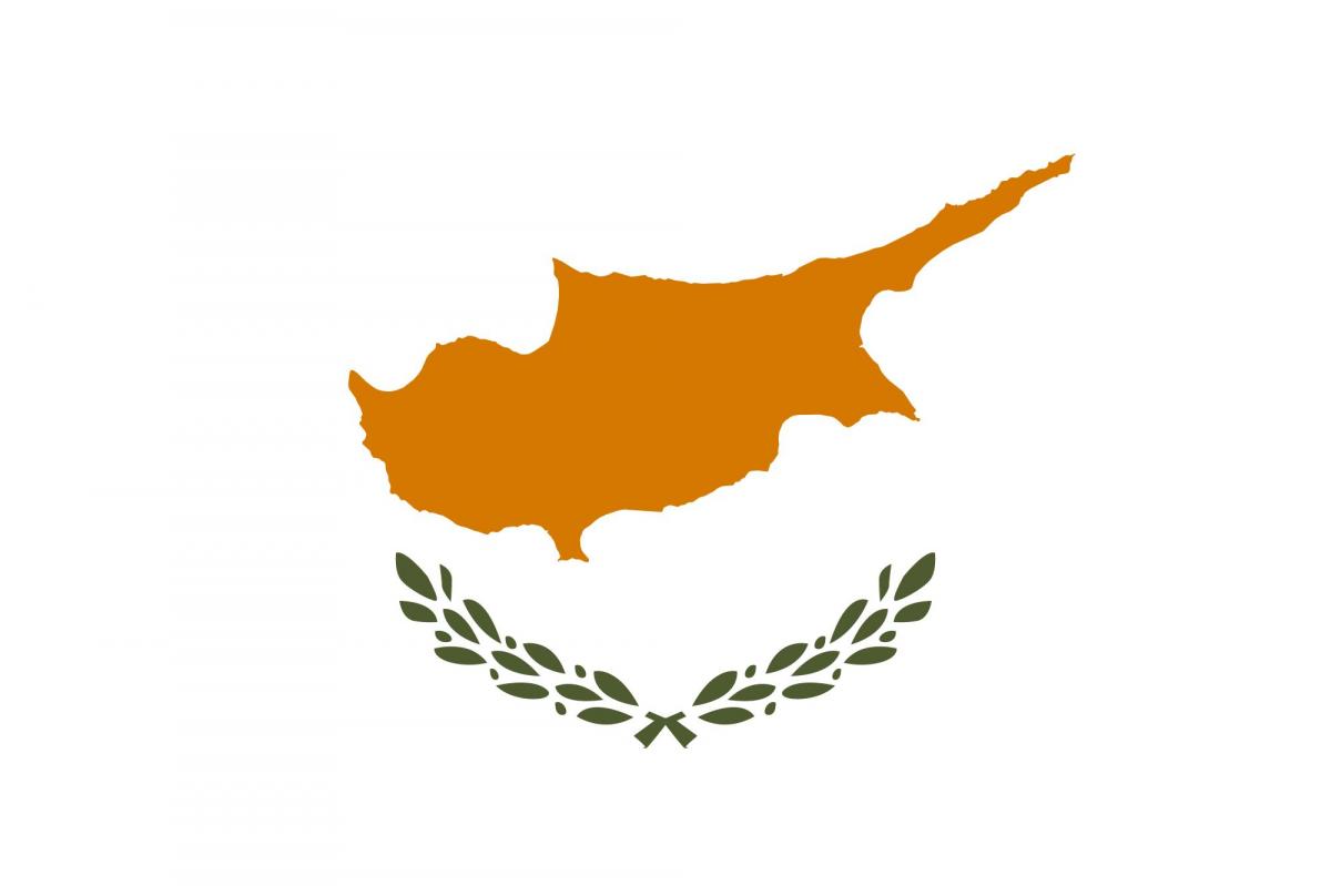 Mapa flaga Cypru