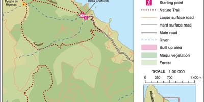 Mapa Afrodyty Cypr 