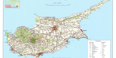 Mapa Cypru wycieczki