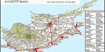 Cypr mapa linii autobusowych