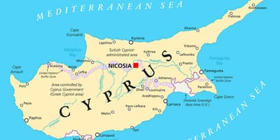 Stolica Cypru mapie