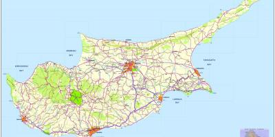 Mapa dróg Cypru