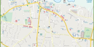 Mapa Cypru Północnego kyrenia