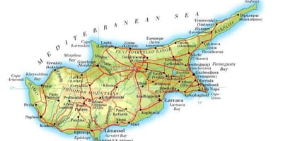 Mapa lapta Cypr Północny