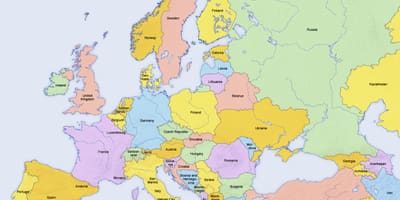 Mapa Cypru i innych krajów