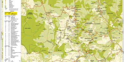 Mapa góry troodos na Cyprze