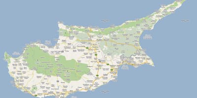 Mapa ulic peyia, Cypr