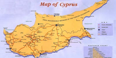Cypr wakacje mapa